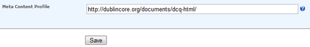 Dublin Core Profile setting